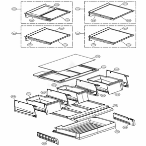 Refrigerator Parts Diagram and Parts List for LFXC24726S ASTCNA2 LG Refrigerator