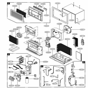 Main Diagram and Parts List for LT1016CER AT1AYOW LG Air Conditioner