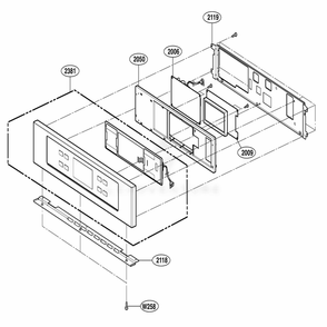 Controller Parts Diagram and Parts List for LSWD305ST ASTLVKG LG Range