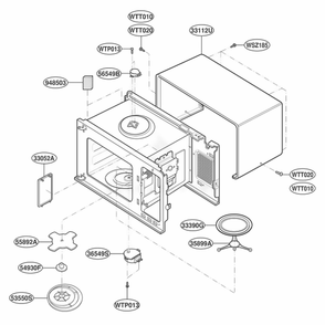 Part Location Diagram of 3112W0U028P LG OUT CASE,U-BENDING