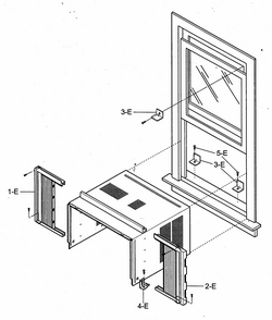 Installation Kit Assy Diagram and Parts List for 58074100400  Kenmore Air Conditioner