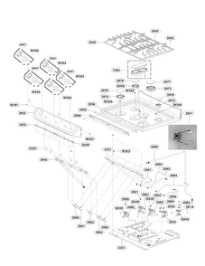Part Location Diagram of AEZ74073414 LG KNOB ASSEMBLY