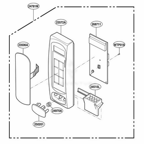 Controller Parts Diagram and Parts List for LRM1250W CW1ELGA LG Wall Oven