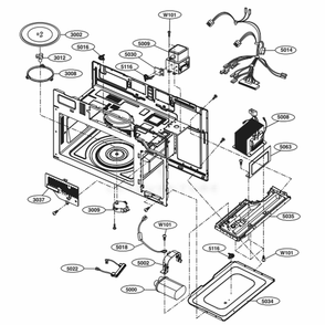Interior Parts 1 Diagram and Parts List for LMV1763ST CSBELNA LG Range