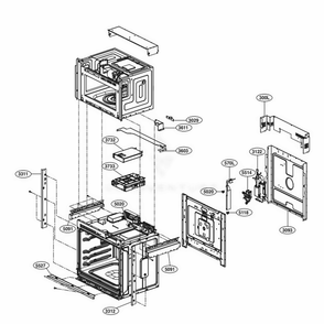 Assembly Diagram and Parts List for LWC3063BD ABDLLGA LG Range