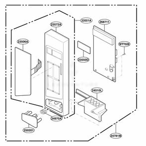 Part Location Diagram of 5020W2A085L LG BUTTON