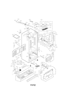 Case Parts Diagram and Parts List for LFX28979SB 01 LG Refrigerator