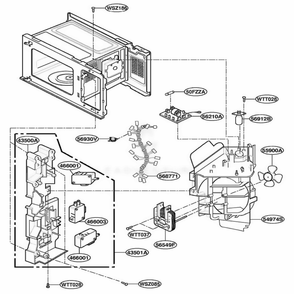Suction Guide Parts Diagram and Parts List for 86910 MWESEC LG Range