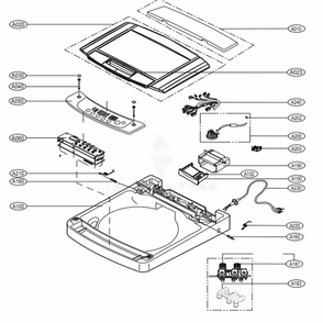 Cover Assembly Diagram and Parts List for WT901CF ASFETUS LG Washer