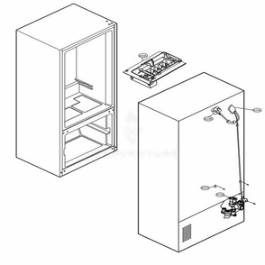 Icemaker Parts Diagram and Parts List for LRDCS2603D ASBCNA0 LG Refrigerator