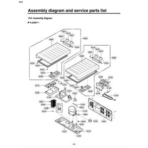 Section 1 Diagram and Parts List for GR-K243PRA ACRCAST LG Refrigerator