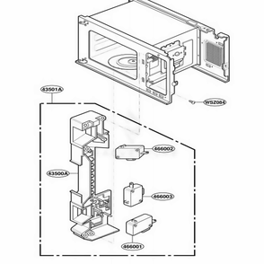 Latch Board Parts Diagram and Parts List for MT1100SHB0 ABKEWRP LG Range