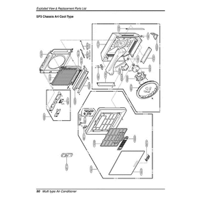 Section Diagram and Parts List for LMAN120HNS ANCAEUS LG Air Conditioner