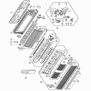 Indoor Unit Diagram and Parts List for LSC1260HM WYZGEC LG Air Conditioner