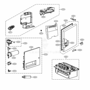 Part Location Diagram of AEH73577904 LG HINGE ASSEMBLY,LOWER