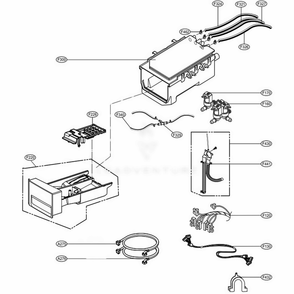 Dispenser Assembly Diagram and Parts List for GCWP1069QD ABWEELC LG Washer