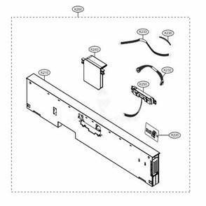 Panel Assembly Diagram and Parts List for 14305 ASSESEU LG Dishwasher