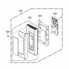 Controller Parts Diagram and Parts List for LMHM2237BD CBDELGA LG Microwave