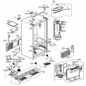 Part Location Diagram of ABQ74110419 LG CASE ASSEMBLY,DISPLAY