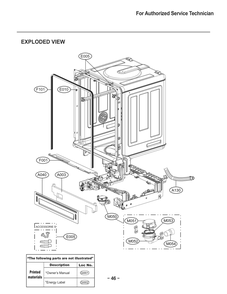 Introduction Diagram and Parts List for D1471DBK ABDESEU LG Dishwasher