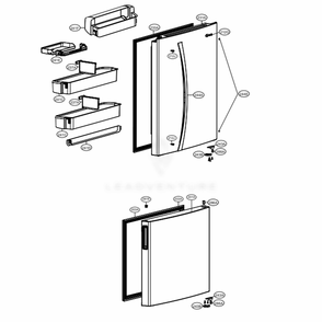 Door Parts Diagram and Parts List for LBC24360ST ASTCNA2 LG Refrigerator