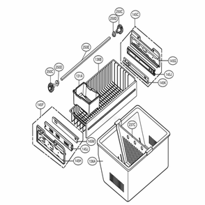 Freezer Parts Diagram and Parts List for 71609 AWBCSE3 LG Refrigerator