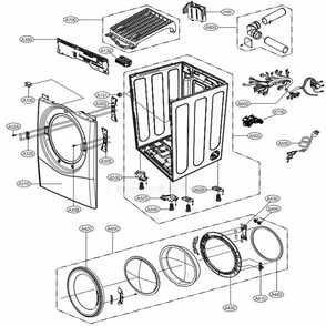 Part Location Diagram of MDQ58083302 LG FRAME,DOOR(INNER)