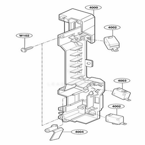 Latch Board Parts Diagram and Parts List for 80009401 CB1ESEA LG Range