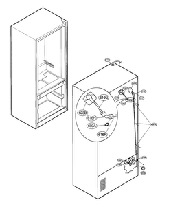 Ice/maker Parts Diagram and Parts List for LFX25950SB 00 LG Refrigerator