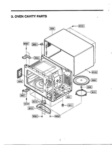 Complete Microwave Assembly Page 4 Diagram and Parts List for MA-1164M  LG Microwave