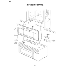 Section 1 Diagram and Parts List for LMV1625B ABKELGA LG Microwave Oven Combo