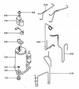 Compressor Parts Diagram and Parts List for 58075123500  Kenmore Air Conditioner