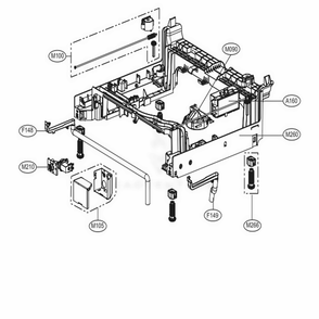 Base Assembly Diagram and Parts List for 14693 ASTESEU LG Dishwasher