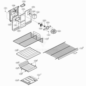 Freezer Parts Diagram and Parts List for 73966 ATICSEA LG Refrigerator