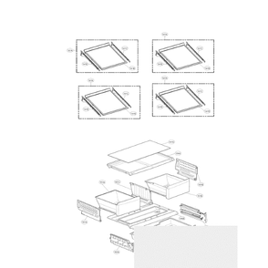 Refrigerator Diagram and Parts List for LFC28768ST 00 LG Refrigerator