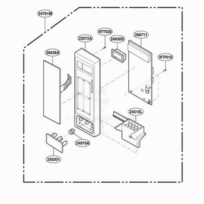 Part Location Diagram of 5020W3G098B LG BUTTON