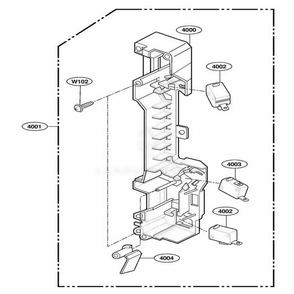 Latch Board Parts Diagram and Parts List for 64762 AW1ESEA LG Range