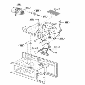 Interior Parts 2 Diagram and Parts List for MH6150XLT ABSEWRP LG Range