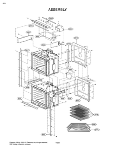 Assembly Diagram and Parts List for LD3653SP AS1LLGA LG Range