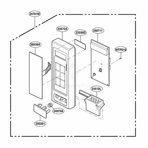 Part Location Diagram of 6638W1A085B LG MEMBRANE