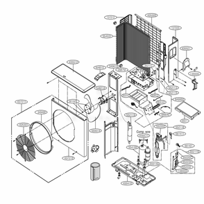 Outdoor Unit Diagram and Parts List for LSU182HSV AWHBEUS LG Air Conditioner
