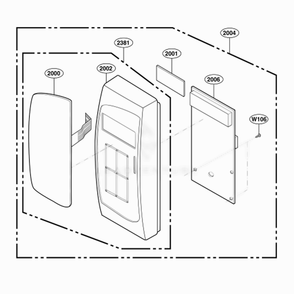 Controller Parts 2 Diagram and Parts List for 62469 CBKESEA LG Wall Oven