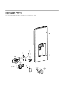 Dispenser Parts Diagram and Parts List for GC-L28ANSXM ASTCNA0 LG Refrigerator
