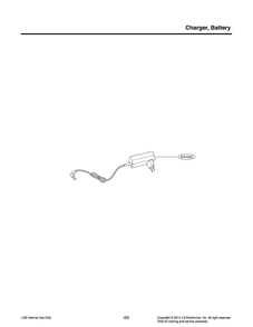 Charger; Battery Diagram and Parts List for VS8400SCW AKRELGA LG Hand Vacuum