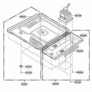 Base Plate Parts Diagram and Parts List for JE1340WB MWEGEU LG Range
