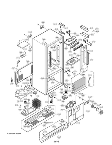 Case Parts Diagram and Parts List for LRDN22725TT  LG Refrigerator