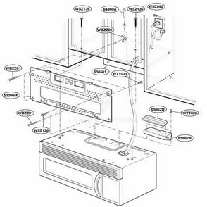 Installation Parts Diagram and Parts List for KHMC107EBLO BKEKAD LG Range