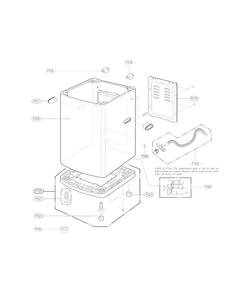 Outer Case Parts Diagram and Parts List for WT901CW  LG Washer