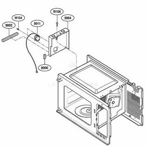 Sensor Parts Diagram and Parts List for MBBW AWBEBSH LG Wall Oven