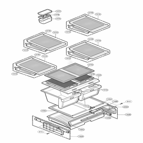 Refrigerator Parts Diagram and Parts List for 75543 ASTCSER LG Refrigerator